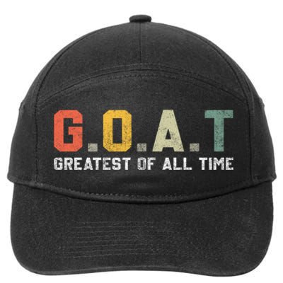 G.O.A.T Greatest Of All Time Vintage Goat Lover Gifts 7-Panel Snapback Hat