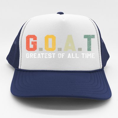 G.O.A.T Greatest Of All Time Vintage Goat Lover Gifts Trucker Hat