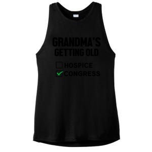 GrandmaS Getting Old Hospice Or Congress Sarcastic Ladies PosiCharge Tri-Blend Wicking Tank