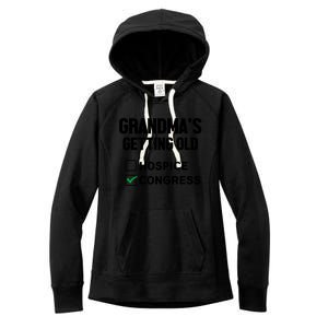 GrandmaS Getting Old Hospice Or Congress Sarcastic Women's Fleece Hoodie