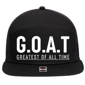 G.O.A.T Greatest Of All Time 7 Panel Mesh Trucker Snapback Hat