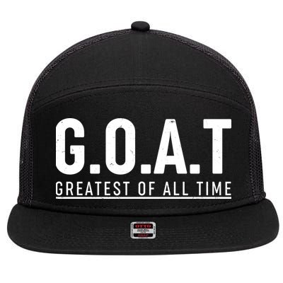 G.O.A.T Greatest Of All Time 7 Panel Mesh Trucker Snapback Hat