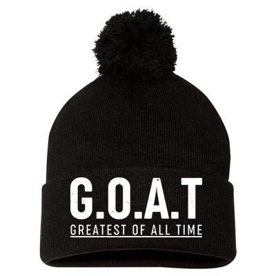 G.O.A.T Greatest Of All Time Pom Pom 12in Knit Beanie