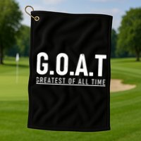 G.O.A.T Greatest Of All Time Golf Towel