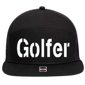 Golfer 7 Panel Mesh Trucker Snapback Hat