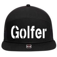 Golfer 7 Panel Mesh Trucker Snapback Hat