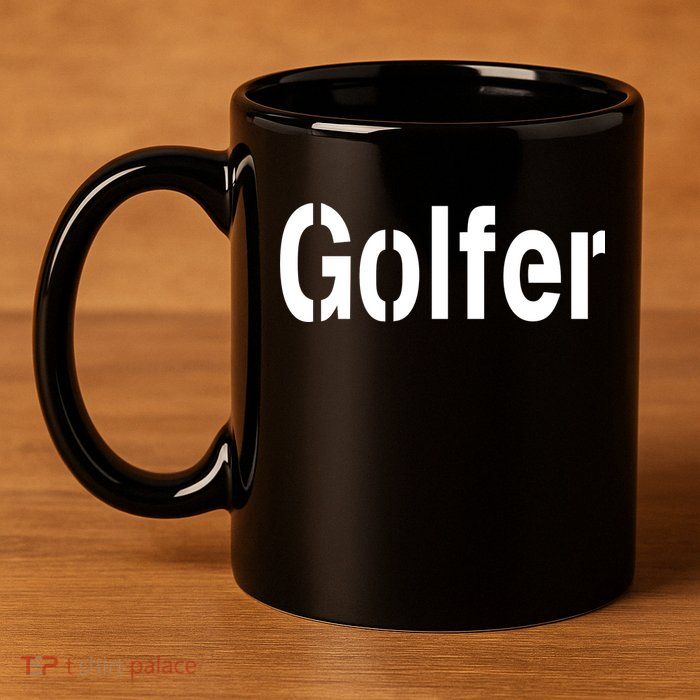 Golfer 11oz C Handle Ceramic Mug