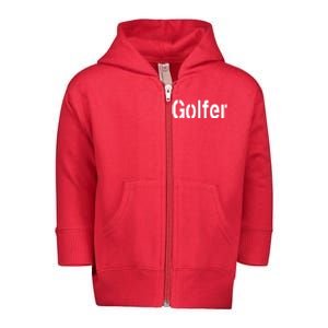 Golfer Toddler Zip Fleece Hoodie