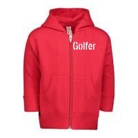 Golfer Toddler Zip Fleece Hoodie