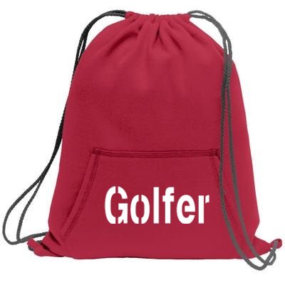 Golfer Sweatshirt Cinch Pack Bag