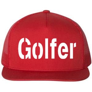 Golfer Flat Bill Trucker Hat