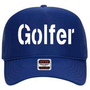 Golfer High Crown Mesh Back Trucker Hat