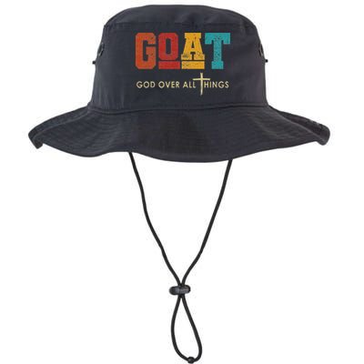 Goat God Over All Things Jesus Religion God Bible Christian Bucket Hat