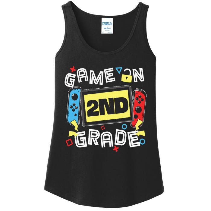 Gaming Game On 2nd Grade Second First Day School Gamer Ladies Essential Tank