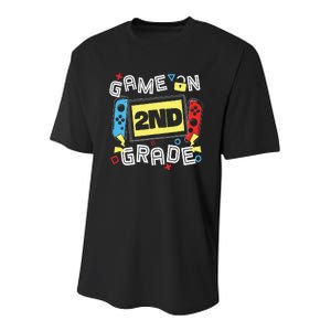 Gaming Game On 2nd Grade Second First Day School Gamer Youth Performance Sprint T-Shirt