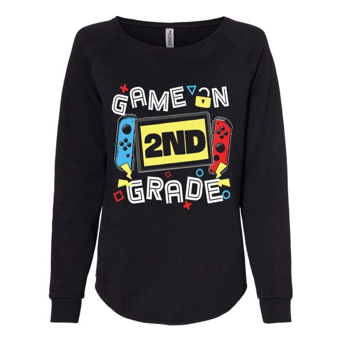 Gaming Game On 2nd Grade Second First Day School Gamer Womens California Wash Sweatshirt