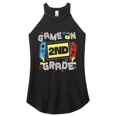 Gaming Game On 2nd Grade Second First Day School Gamer Women's Perfect Tri Rocker Tank