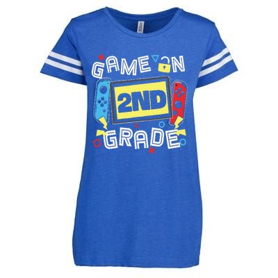 Gaming Game On 2nd Grade Second First Day School Gamer Enza Ladies Jersey Football T-Shirt