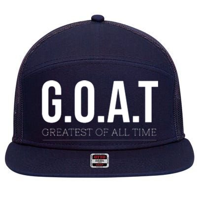 GOAT Greatest Of All Time 7 Panel Mesh Trucker Snapback Hat