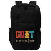Goat God Over All Things Jesus Religion God Bible Christian Impact Tech Backpack