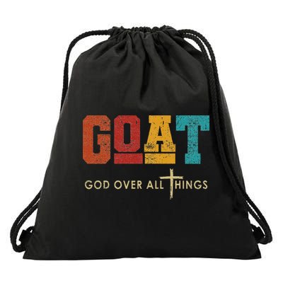 Goat God Over All Things Jesus Religion God Bible Christian Drawstring Bag