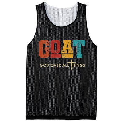 Goat God Over All Things Jesus Religion God Bible Christian Mesh Reversible Basketball Jersey Tank