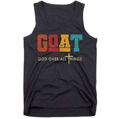 Goat God Over All Things Jesus Religion God Bible Christian Tank Top