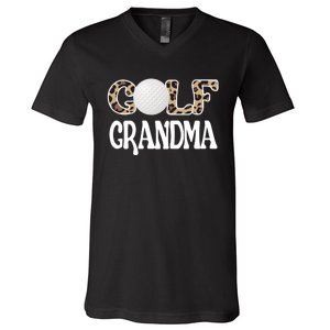 Golf Grandma Of A Golf Player Golfing Grandma Premium V-Neck T-Shirt