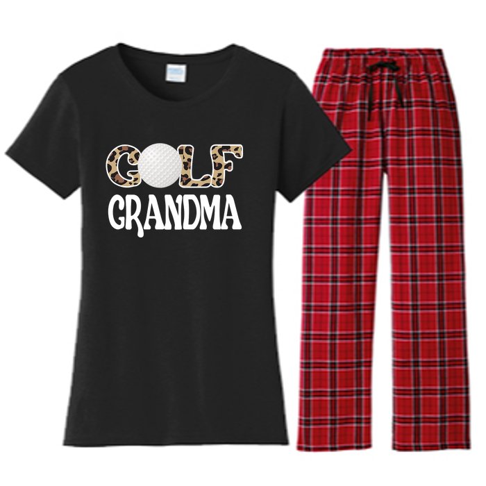 Golf Grandma Of A Golf Player Golfing Grandma Premium Women's Flannel Pajama Set