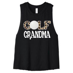 Golf Grandma Of A Golf Player Golfing Grandma Premium Women's Racerback Cropped Tank