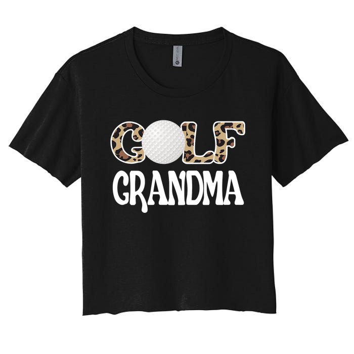 Golf Grandma Of A Golf Player Golfing Grandma Premium Women's Crop Top Tee