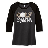 Golf Grandma Of A Golf Player Golfing Grandma Premium Women's Tri-Blend 3/4-Sleeve Raglan Shirt