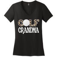 Golf Grandma Of A Golf Player Golfing Grandma Premium Women's V-Neck T-Shirt