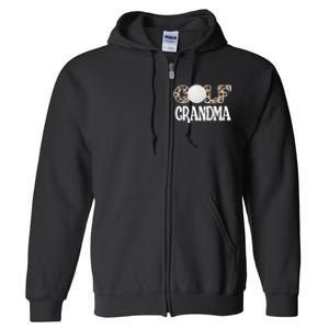 Golf Grandma Of A Golf Player Golfing Grandma Premium Full Zip Hoodie