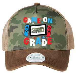 Gaming Game On 2nd Grade Second First Day School Gamer Legacy Tie Dye Trucker Hat