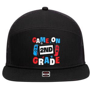 Gaming Game On 2nd Grade Second First Day School Gamer 7 Panel Mesh Trucker Snapback Hat