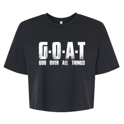 GOAT God Over All Things Bella+Canvas Jersey Crop Tee