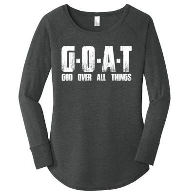 GOAT God Over All Things Women's Perfect Tri Tunic Long Sleeve Shirt