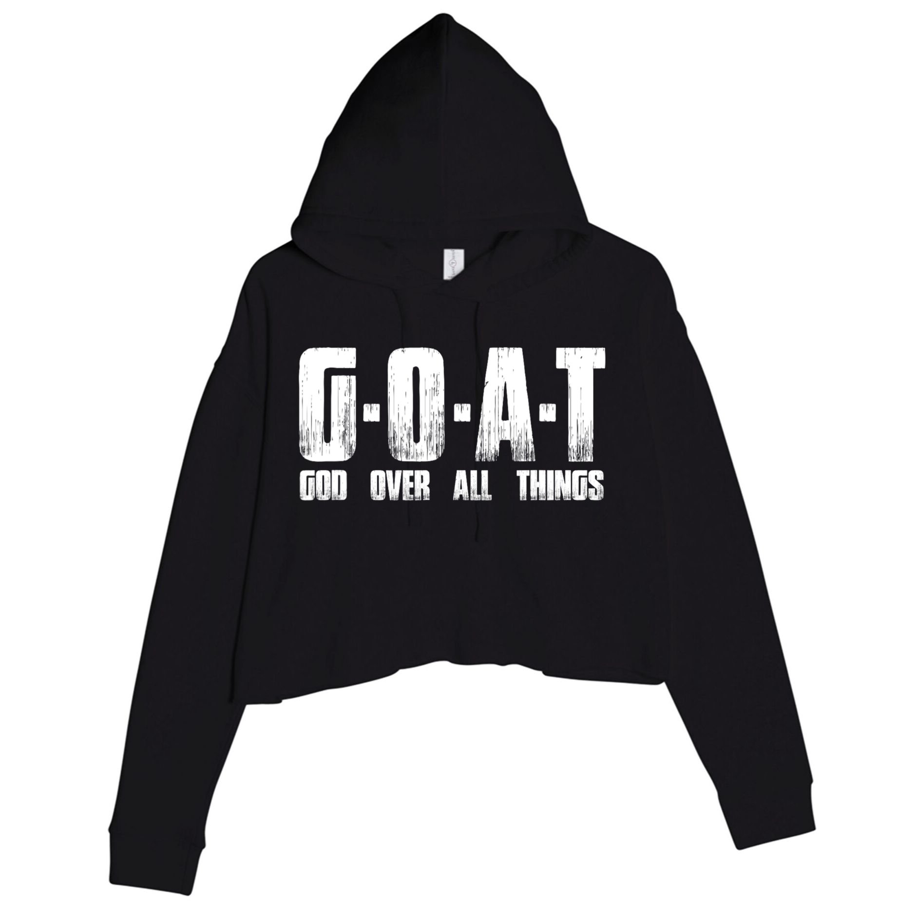 GOAT God Over All Things Crop Fleece Hoodie