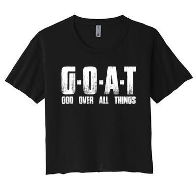 GOAT God Over All Things Women's Crop Top Tee