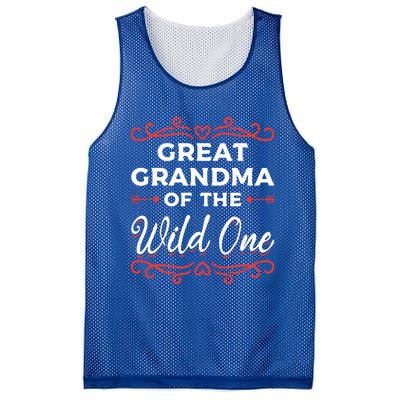 Great Grandma Of Wild One Great Grandma Of The Wild One Gift Mesh Reversible Basketball Jersey Tank