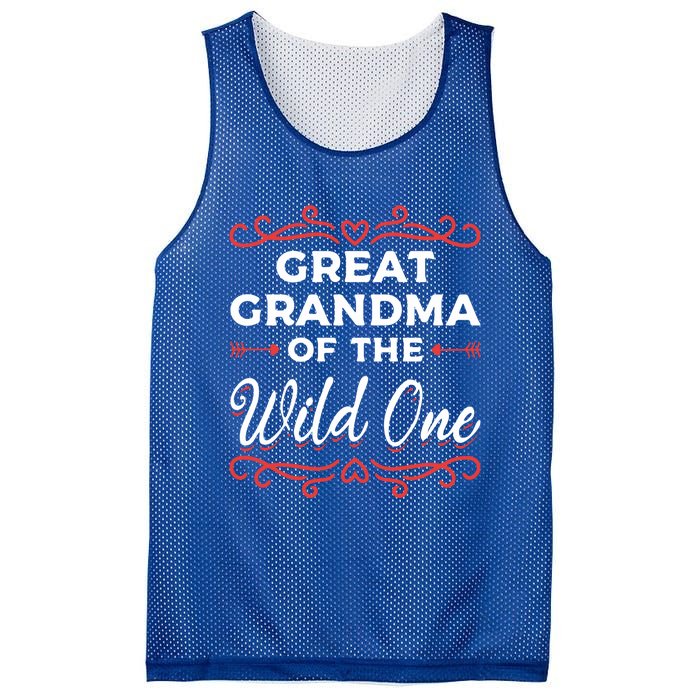 Great Grandma Of Wild One Great Grandma Of The Wild One Gift Mesh Reversible Basketball Jersey Tank