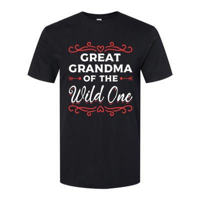 Great Grandma Of Wild One Great Grandma Of The Wild One Gift Softstyle CVC T-Shirt