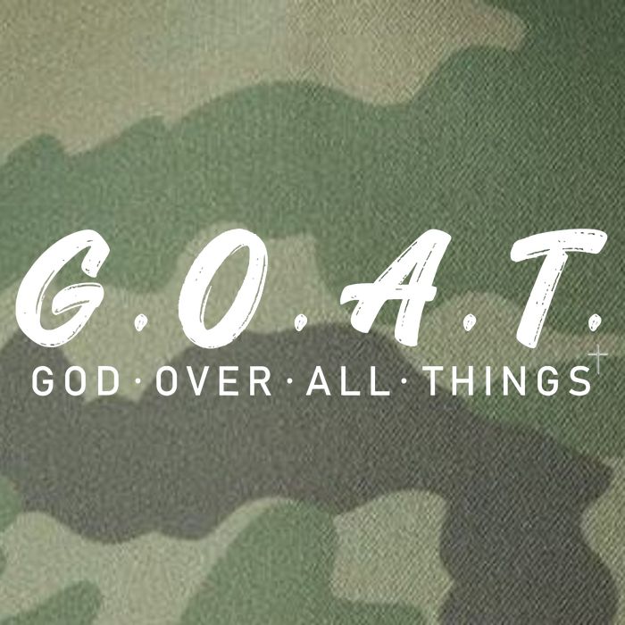 G.O.A.T God Over All Thing Black And White Legacy Tie Dye Trucker Hat