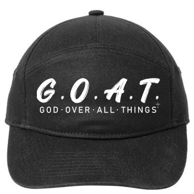 G.O.A.T God Over All Thing Black And White 7-Panel Snapback Hat