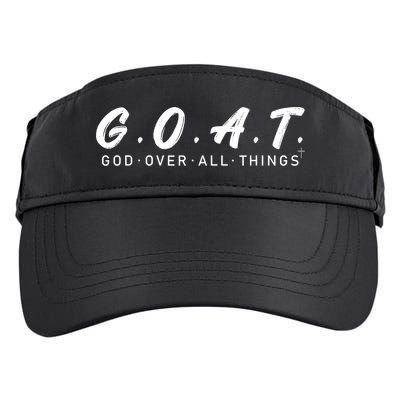 G.O.A.T God Over All Thing Black And White Adult Drive Performance Visor