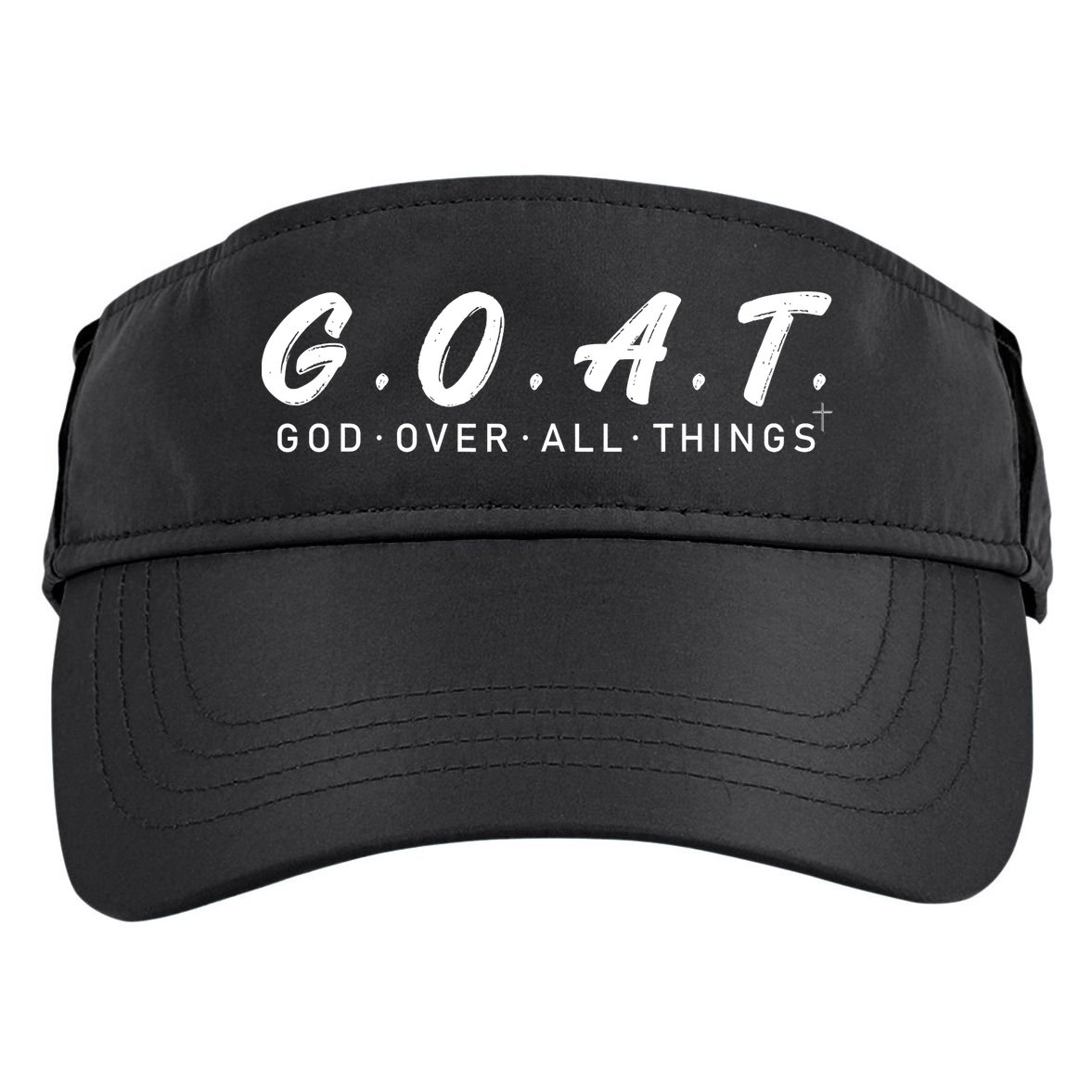 G.O.A.T God Over All Thing Black And White Adult Drive Performance Visor