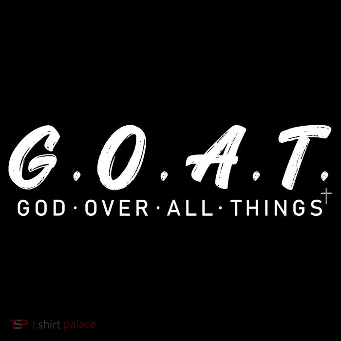 G.O.A.T God Over All Thing Black And White Flatbill Hat