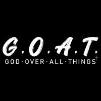 G.O.A.T God Over All Thing Black And White 16 in Basic Backpack