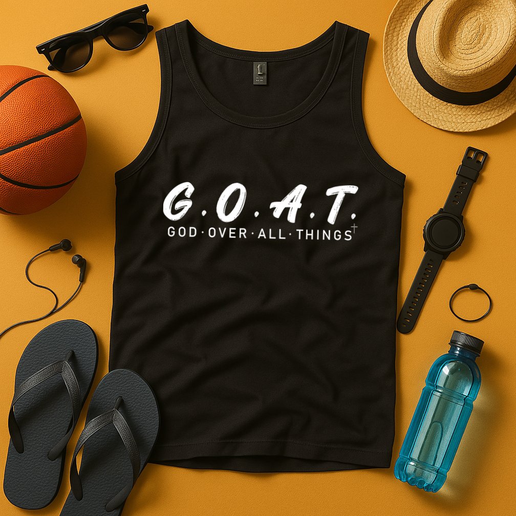 G.O.A.T God Over All Thing Black And White Tank Top